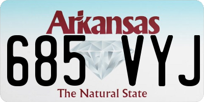 AR license plate 685VYJ