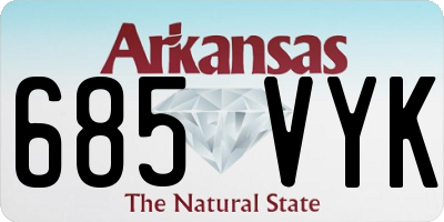 AR license plate 685VYK