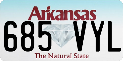 AR license plate 685VYL