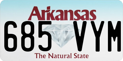 AR license plate 685VYM