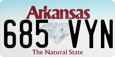 AR license plate 685VYN
