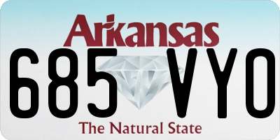 AR license plate 685VYO