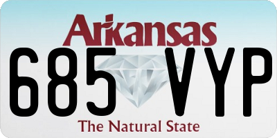 AR license plate 685VYP
