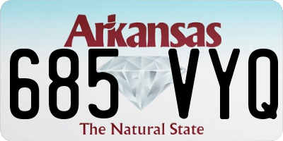 AR license plate 685VYQ