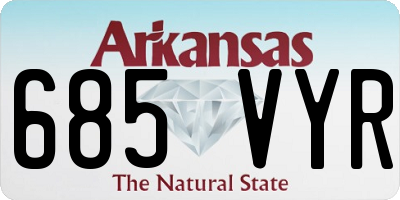 AR license plate 685VYR