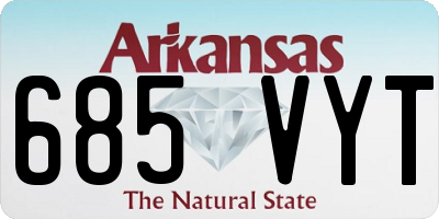 AR license plate 685VYT