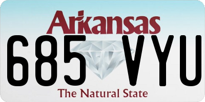 AR license plate 685VYU