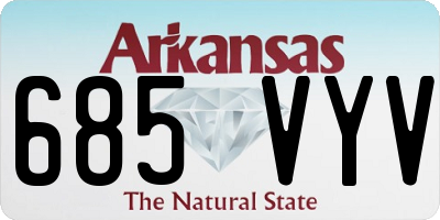 AR license plate 685VYV