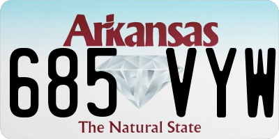 AR license plate 685VYW
