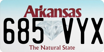 AR license plate 685VYX