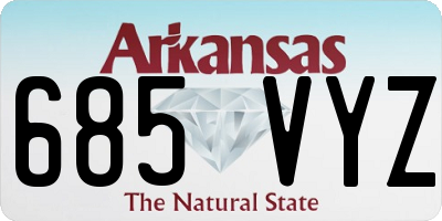 AR license plate 685VYZ