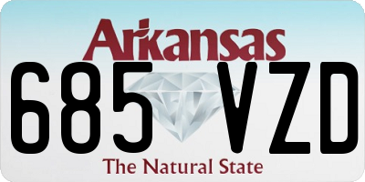 AR license plate 685VZD