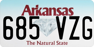 AR license plate 685VZG