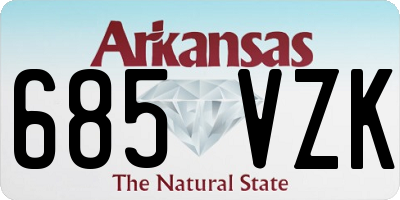 AR license plate 685VZK