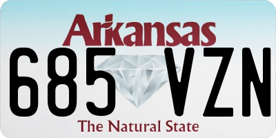 AR license plate 685VZN
