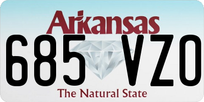 AR license plate 685VZO