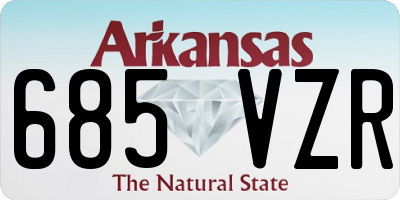 AR license plate 685VZR