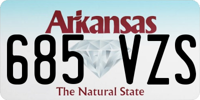 AR license plate 685VZS