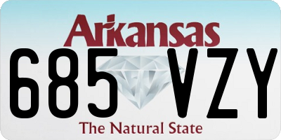 AR license plate 685VZY