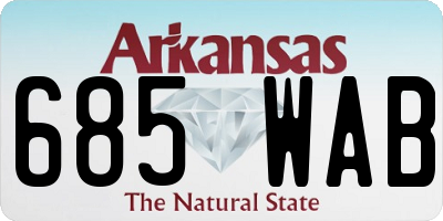 AR license plate 685WAB
