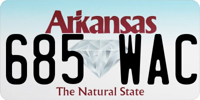 AR license plate 685WAC