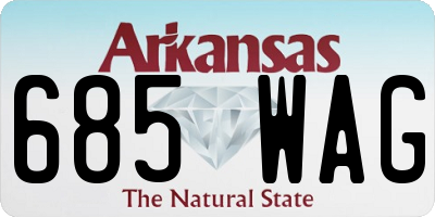 AR license plate 685WAG