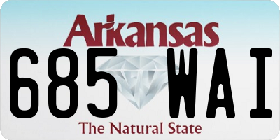 AR license plate 685WAI