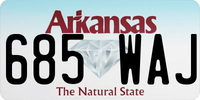 AR license plate 685WAJ
