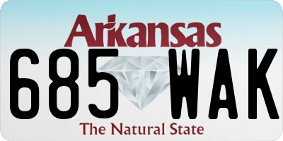 AR license plate 685WAK