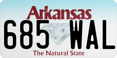 AR license plate 685WAL