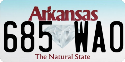AR license plate 685WAO