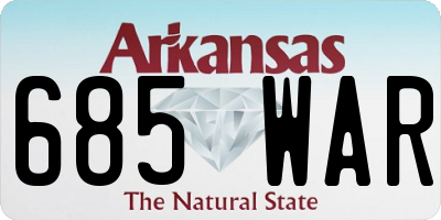 AR license plate 685WAR