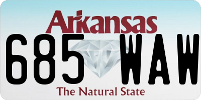 AR license plate 685WAW