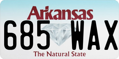 AR license plate 685WAX