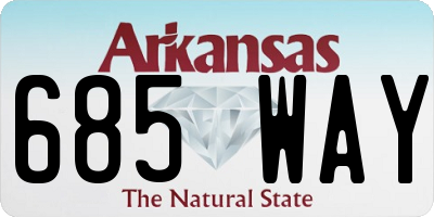 AR license plate 685WAY