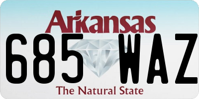 AR license plate 685WAZ