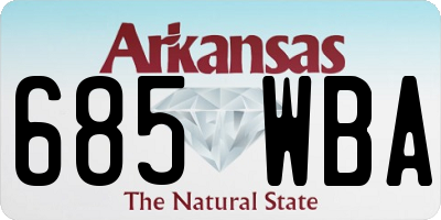 AR license plate 685WBA