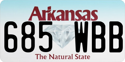 AR license plate 685WBB