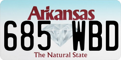 AR license plate 685WBD