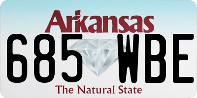 AR license plate 685WBE
