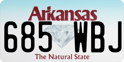 AR license plate 685WBJ