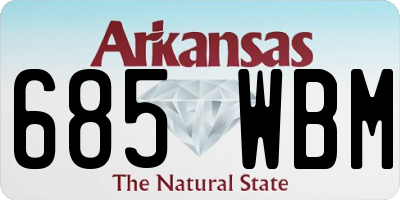AR license plate 685WBM