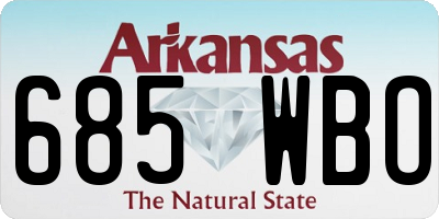 AR license plate 685WBO