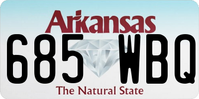 AR license plate 685WBQ