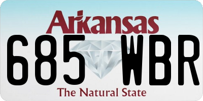 AR license plate 685WBR