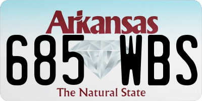 AR license plate 685WBS