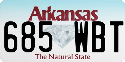 AR license plate 685WBT