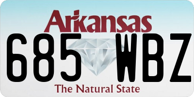 AR license plate 685WBZ