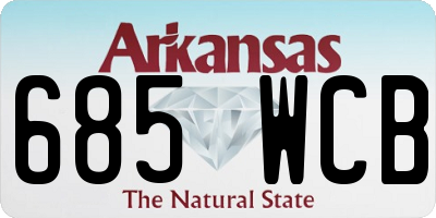 AR license plate 685WCB