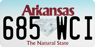 AR license plate 685WCI